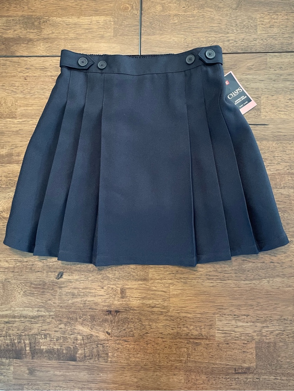 Chaps Navy Pleated Skater Mini Skirt size 14 NWT